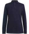 BK615 4222 Brook Taverner Frederick Long Sleeve Polo Shirt Navy colour image